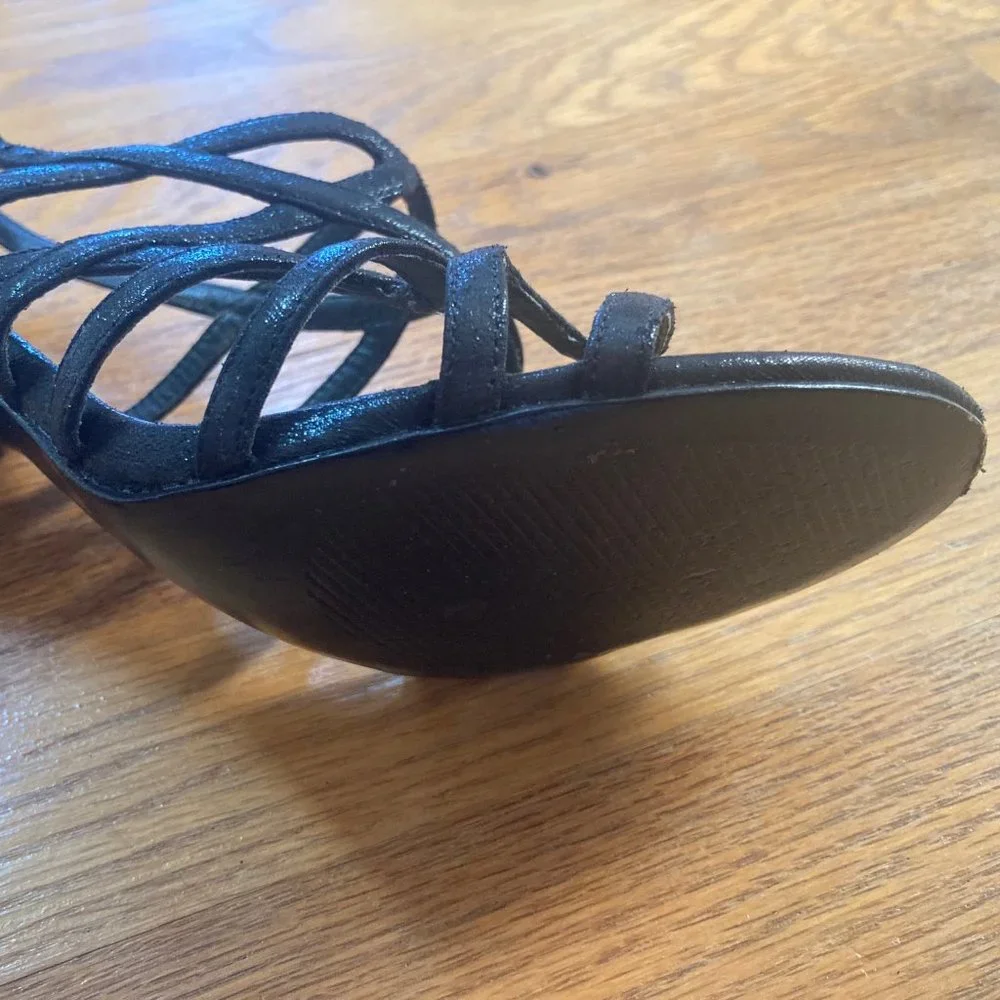 Papell Studio Black Strappy Heels